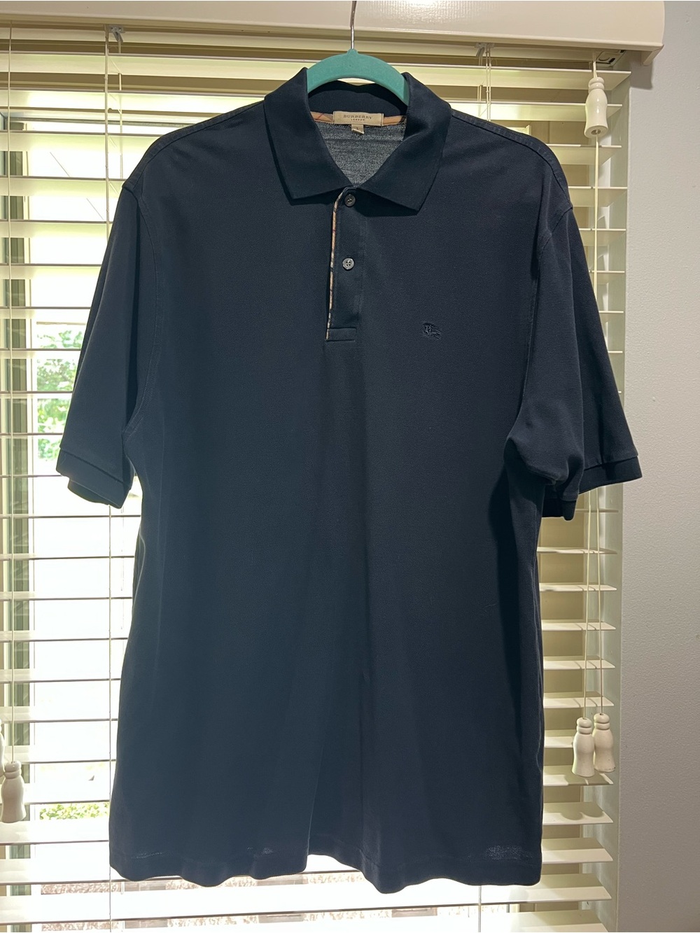 Men's Classic Burberry Navy Polo Shirt